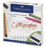 FABER-CASTELL Viltstift PITT artist pen, studio doos van 12 stuks