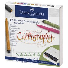 FABER-CASTELL Feutre PITT Artist Pen, boîte studio de 12