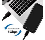 Câble USB 3.2, USB-A - USB-C, 0,15 m
