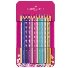 FABER-CASTELL Crayons de couleur triangulaires SPARKLE