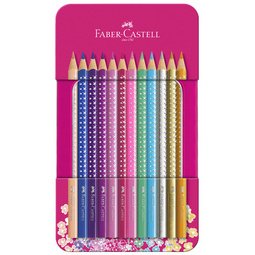 FABER-CASTELL Crayons de couleur triangulaires SPARKLE