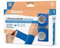 PAPSTAR Verband, zelfklevend, 6 rollen, blauw