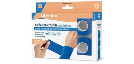 PAPSTAR Pansement, auto-adhésif, 6 rouleaux, bleu