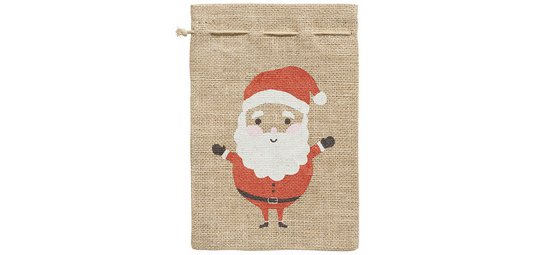 Sac en toile de jute 'Père Noël', (L)350 x (H)500 mm