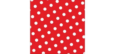 Serviette à motif 'Dots', 330 x 330 mm, rouge