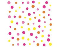 Serviette à motif 'Colorful Dots', 330x330 mm, rose