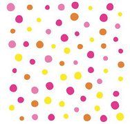 Serviette à motif 'Colorful Dots', 330x330 mm, rose