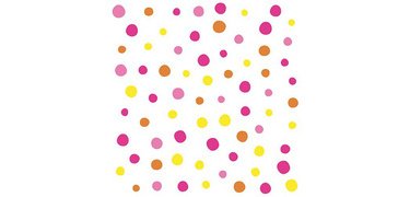 Serviette à motif 'Colorful Dots', 330x330 mm, rose