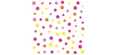 Serviette à motif 'Colorful Dots', 330x330 mm, rose