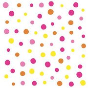 Serviette à motif 'Colorful Dots', 330x330 mm, rose