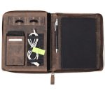 Organiseur CHARON, en cuir, marron