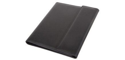 Classeur à anneaux SALVO, A4, simili cuir, noir