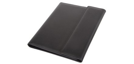 Classeur à anneaux SALVO, A4, simili cuir, noir