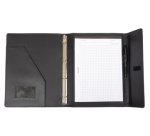 Classeur à anneaux SALVO, A4, simili cuir, noir