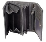 Leren damesportefeuille RFID, grijs