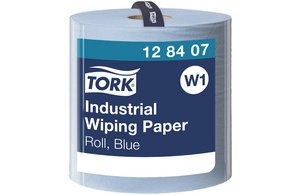 TORK Rouleau de papier nettoyant industriel, 340 m, bleu