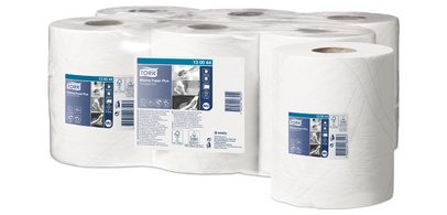 TORK Rouleau nettoyant multi-usage, 2 couches, 125 m, blanc