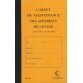 Carnet de maintenance 'Appareil de levage', 32 pages