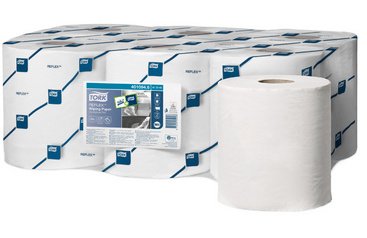 TORK Reflex Rouleau nettoyant multi-usage, 150,8 m, blanc