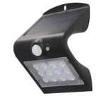 uniTEC Lampe solaire murale LED à détecteur de présence,noir