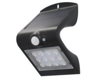 uniTEC Lampe solaire murale LED à détecteur de présence,noir