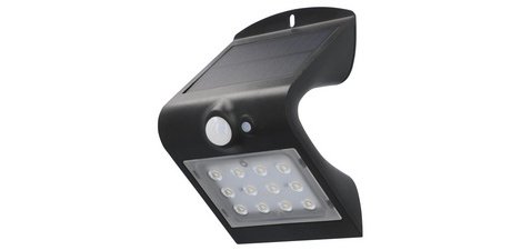 uniTEC LED Solar Wall Light with Motion Sensor, Black