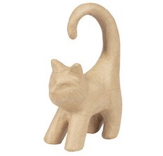 Chat naif avec longue queue 32cm - Kraft