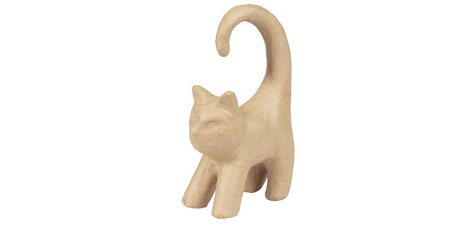 Chat naif avec longue queue 32cm - Kraft