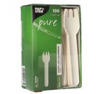 Fourchette à gâteau en papier 'pure', blanc