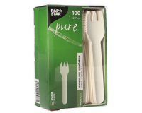 Fourchette à gâteau en papier 'pure', blanc