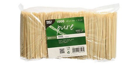 Prikkers 'Pure', bamboe, lengte: 100 mm