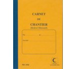 Carnet de chantier, relevé mensuel, 190 x 130 mm