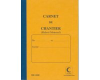 Carnet de chantier, relevé mensuel, 190 x 130 mm