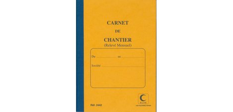 Site notebook, monthly report, 190 x 130 mm