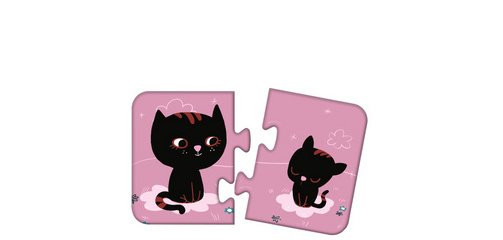 Puzzles 2 pièces, Maman/bébé - Multicolore