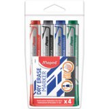 Marqueur effaçable Maped Marker'Peps Jumbo pointe ogive 2 mm - Pochette de 4 couleurs assorties