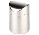 Poubelle de table SNAP, en acier inoxydable, poli mat