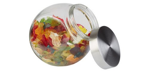 Bocal avec couvercle, (L)125 x (P)190 x (H)180 mm