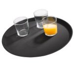 Plateau de service NOSLIDE, diamètre : 275 mm, noir