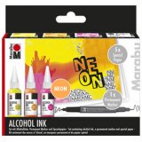Encre permanente Alcohol Ink, set fluo 'NEON'