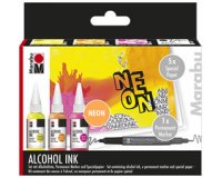 Encre permanente Alcohol Ink, set fluo 'NEON'