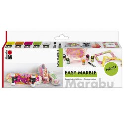 Peinture à marbrer 'easy marble', set fluo NEON