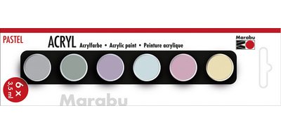 Set de peinture acrylique 'PASTEL', 6 x 3,5 ml