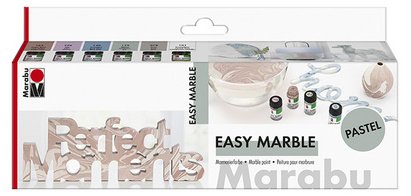 Peinture à marbrer 'easy marble', set PASTEL