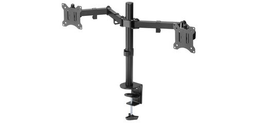Support double écran universel, fixation par serrage