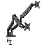 Support double écran universel, fixation par serrage