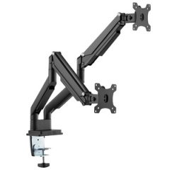 Support double écran universel, fixation par serrage