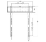 Support mural pour TV, plat, pour 81,28 - 165,10 cm