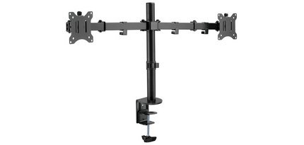 Bras support pour 2 écrans, longueur: 390mm