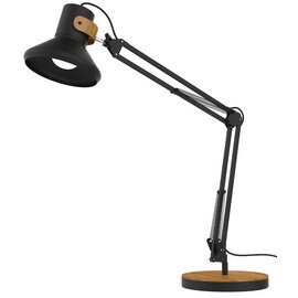 Lampe de bureau à LED BAYA BAMBOO, noir - bambou